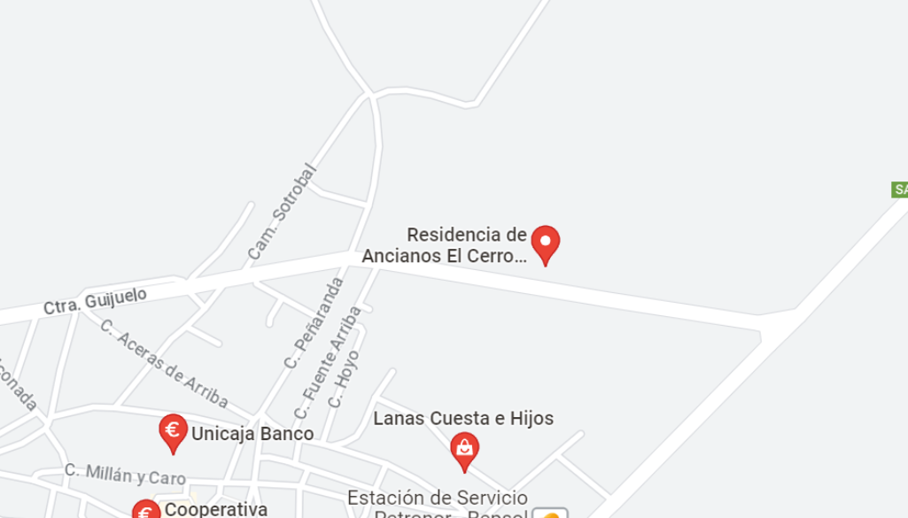 Mapa de la residencia de ancianos "El Cerro"